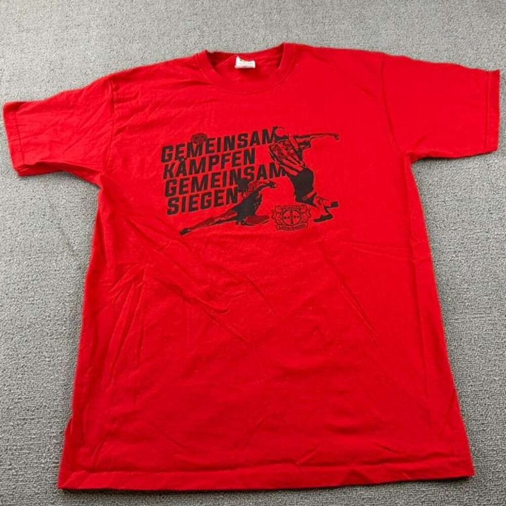 Fruit Of The Loom Bayer Leverkusen Gemeinsam Siegen Football Soccer Shirt Red‎ M